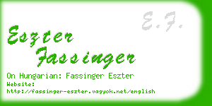 eszter fassinger business card